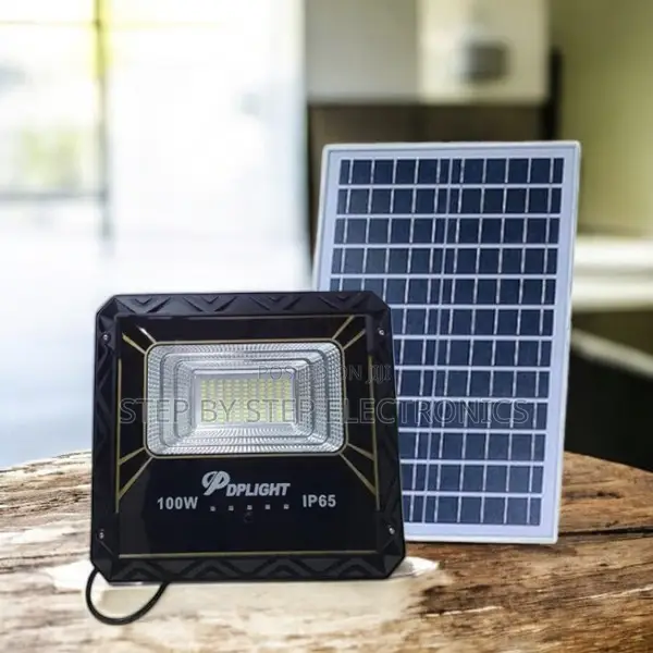 100w Solar Flood Light Quality Ensured Large Battery Outdoor Security