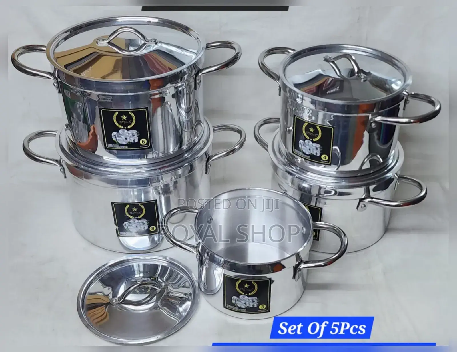 Aluminum Cooking Pot 5 PCS