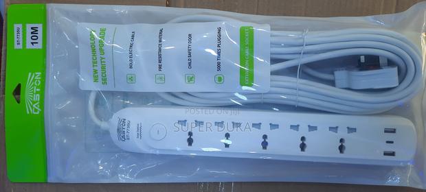 Surge Protection.Heavy Duty 5 Way Socket,10m Caston St-7735. Usb - C