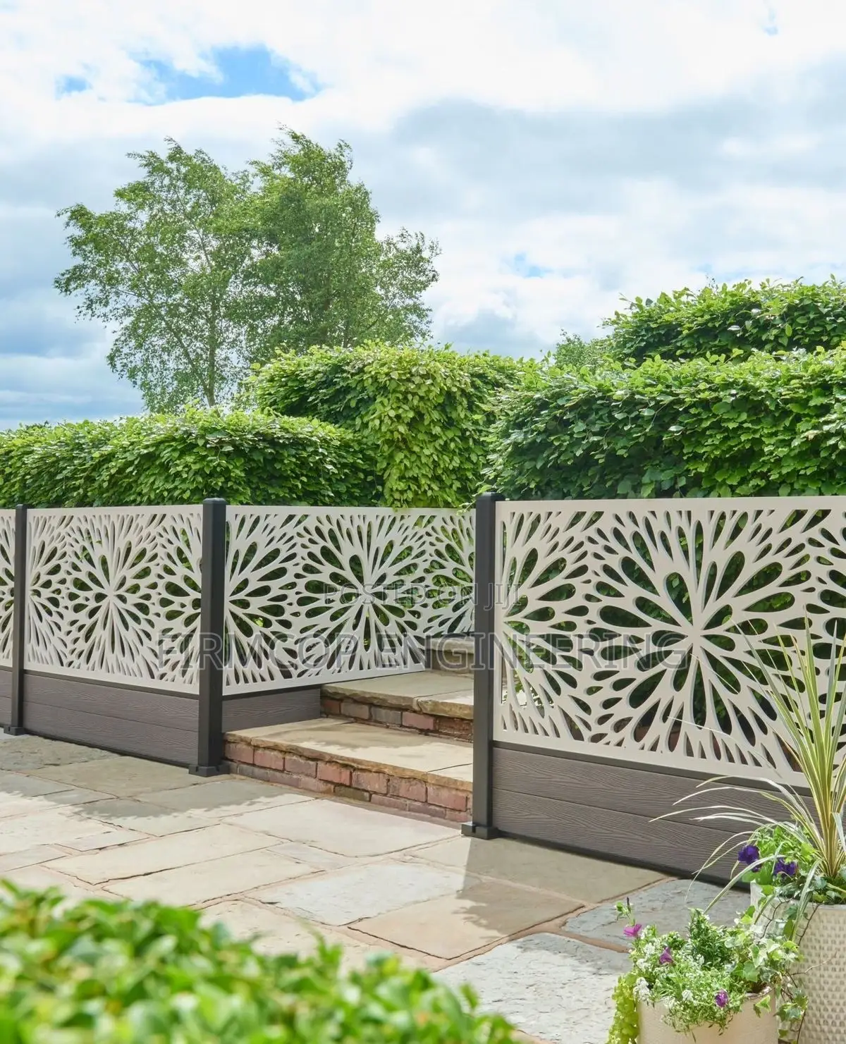 Floral Laser-Cut Low Garden Fence