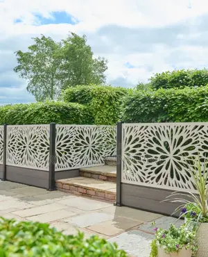 Floral Laser-Cut Low Garden Fence