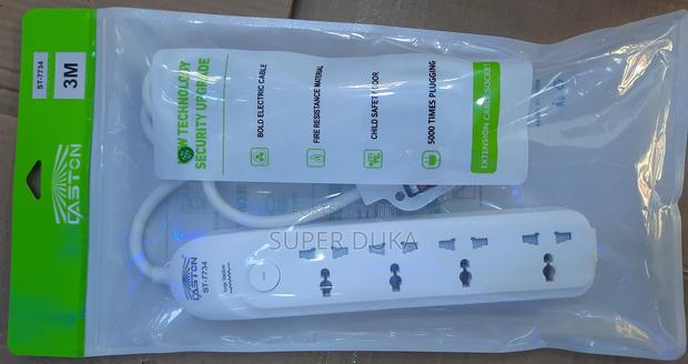 Heavy Duty 4-Way Extension Cable.Surge Protector, 3m,Caston St-7734