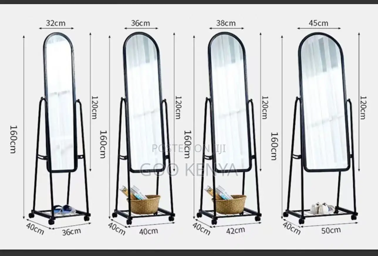 Home Mirror; Plastic Frame Full-Length Arched Floor Mirror for Home