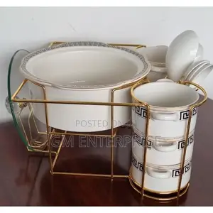 Gucci 16pc Ceramic Soup Set + Burner