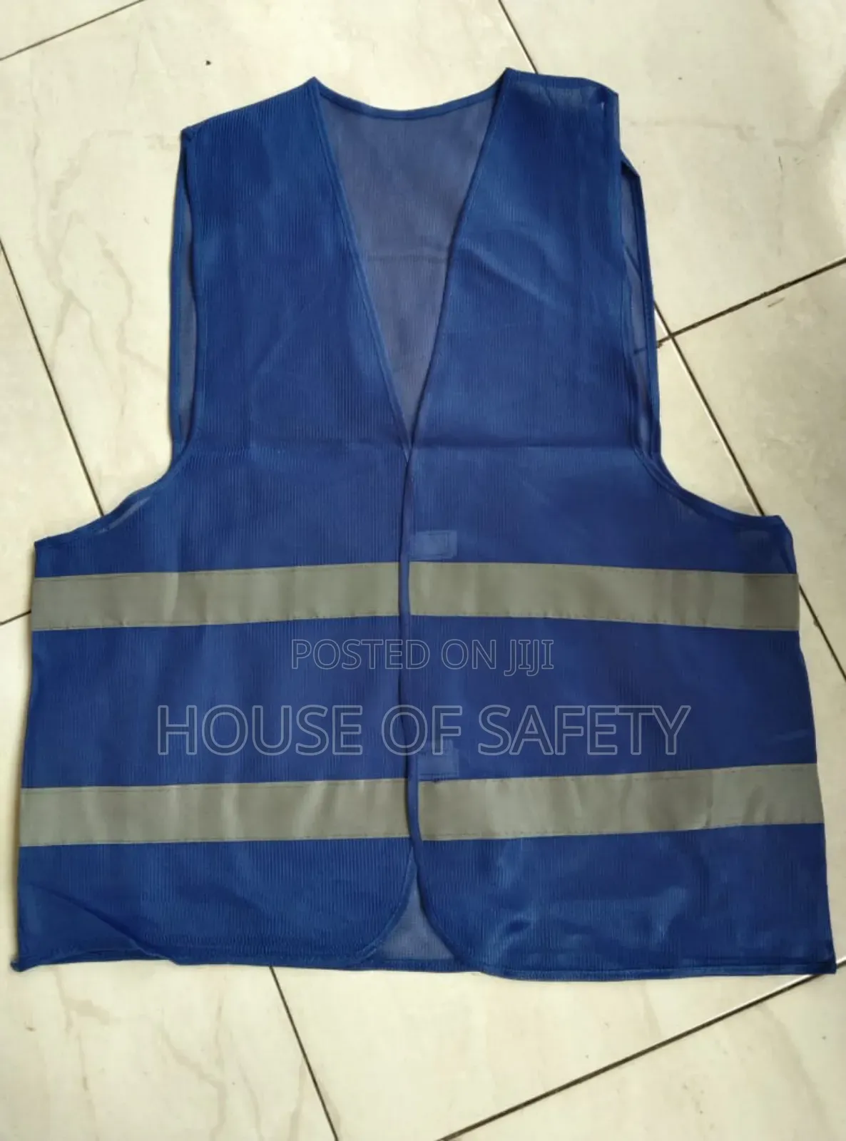Blue Generic Reflector And Luminous Green Generic Vest
