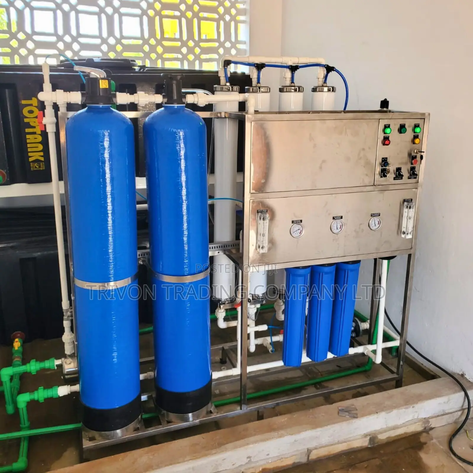 Industrial 1000lph Ro Plant With Fiber Membranes