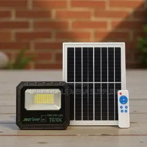 100w Solar Flood Light With Inbuilt Battery Remote Controlled Ip66