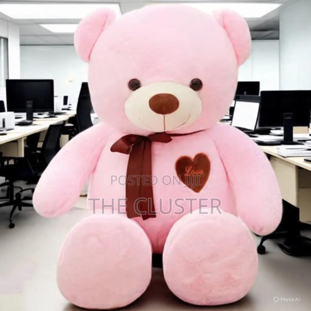 140cm Giant Teddy Bear Pink - thumbnail 2