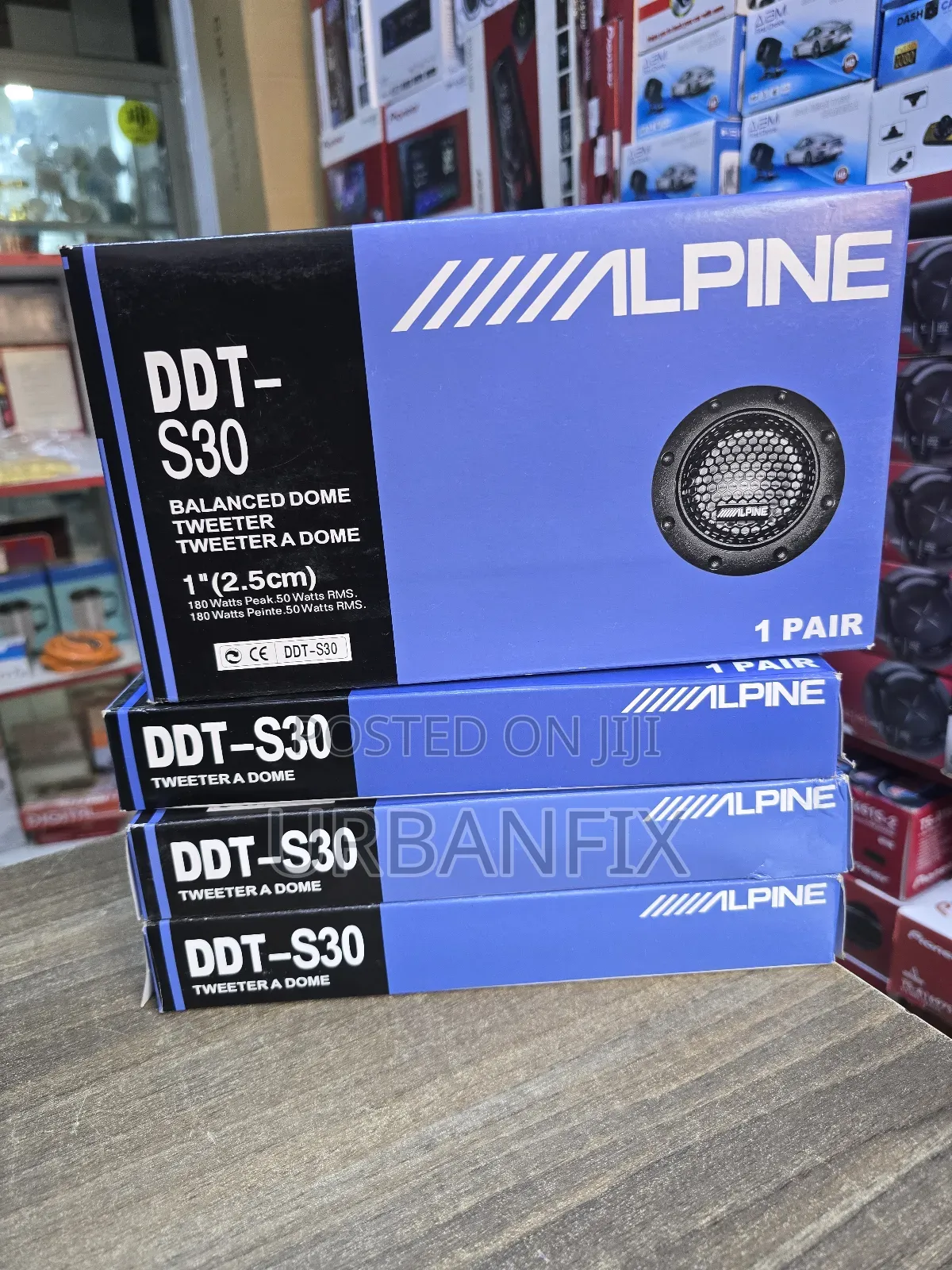 Alpine 180watts Peak Power DDT-S30 Balanced Dome Tweeters- A Pair