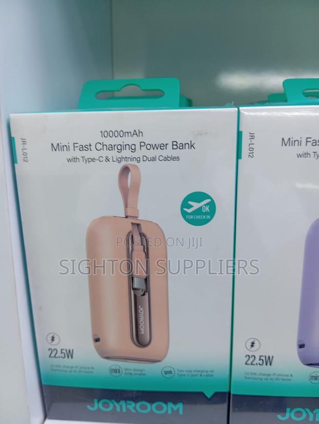 Joyroom Jr-L012 22.5w Mini Power Bank 10000mah With Dual Cables - main view