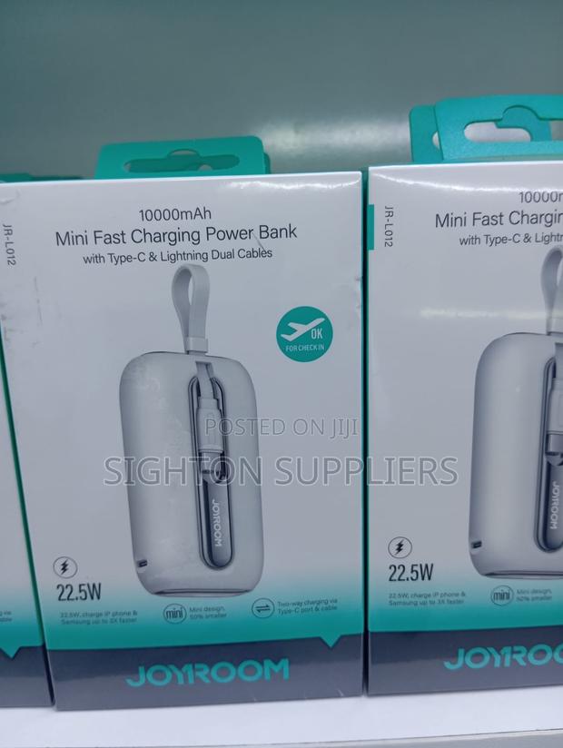 Joyroom Jr-L012 22.5w Mini Power Bank 10000mah With Dual Cables - thumbnail 2