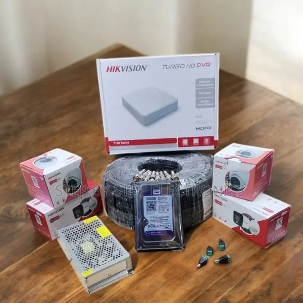 Hikvision 2mp CCTV 4 Cameras Kit With Smart Hybrid Colored Nightvision