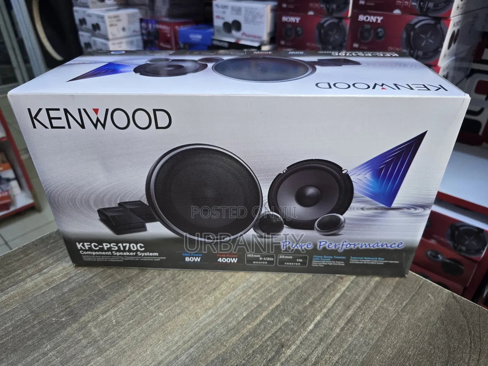 Kenwood 400watt KFC-Ps170c Pure Performance Component Speakers- A Pair