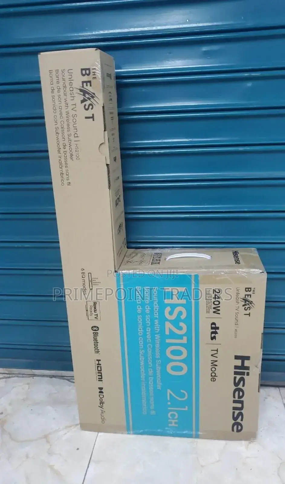 Powerful 2.1ch Hisense Hs2100 Sound Bar – 240 Watts