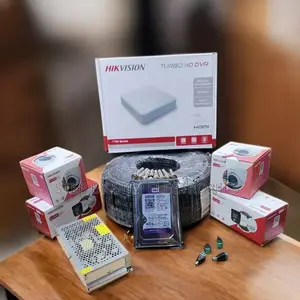 Hikvision 4 Cameras Kit 2mp Smart Hybrid Light Voice Recording CCTV