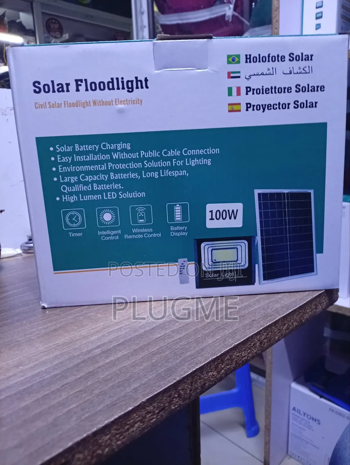 High Quality Solar Flood Light 100w Ip67