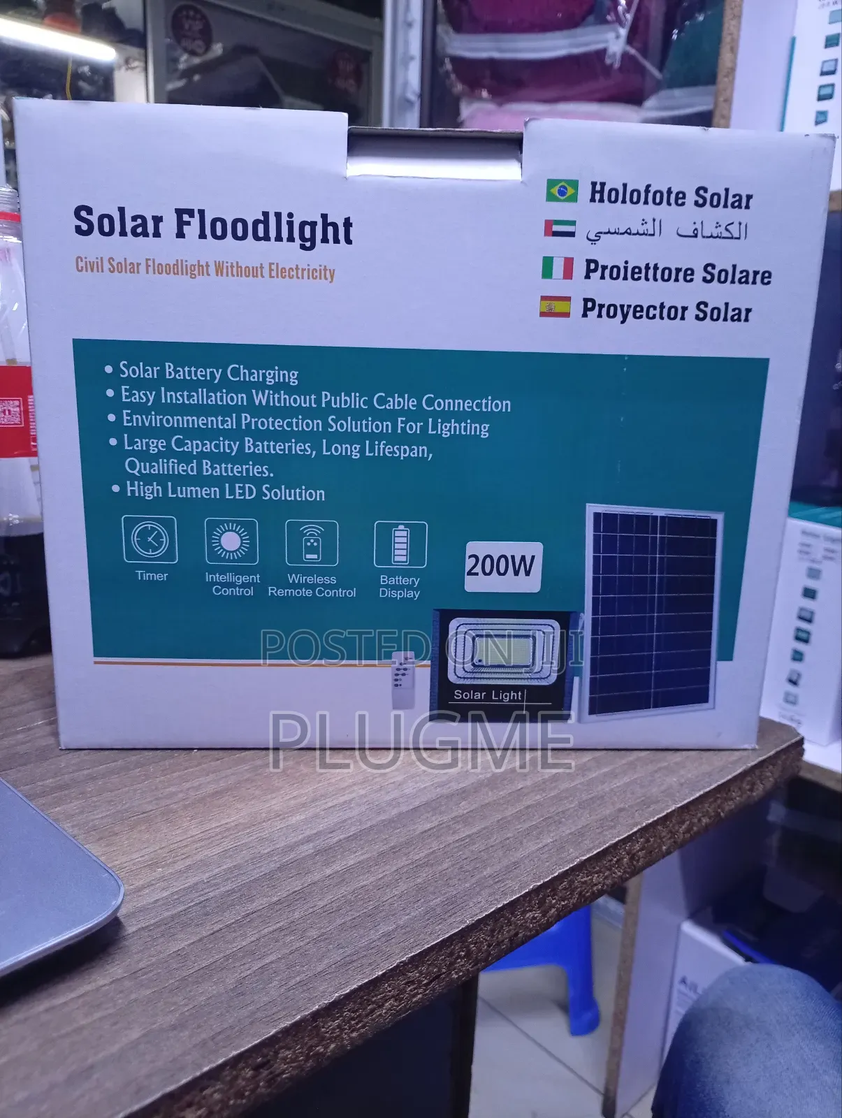 Quality 200 Watts Solar Flood Light Ip67