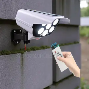 Fake CCTV Camera With Solar Motion Light Outdoor Security Surveillance