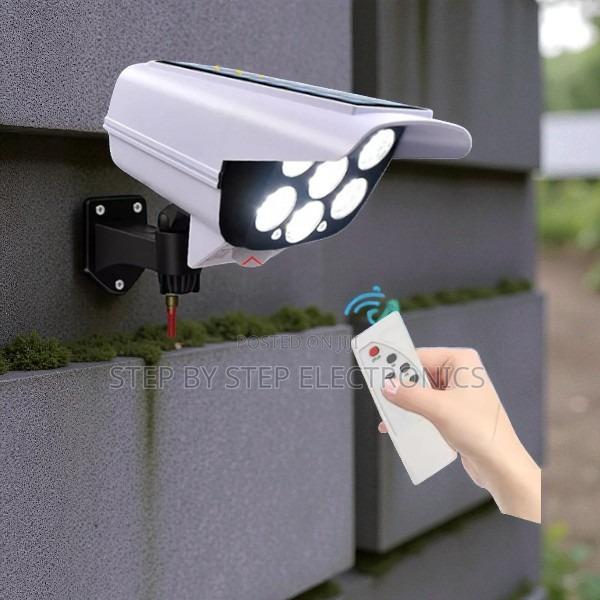 Fake CCTV Camera With Solar Motion Light Outdoor Security Surveillance