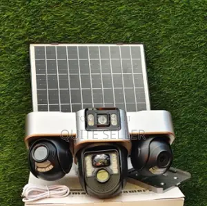 Camera V380pro 3 Lens With 3 Screens Solar 4g Rotatable PTZ Security .