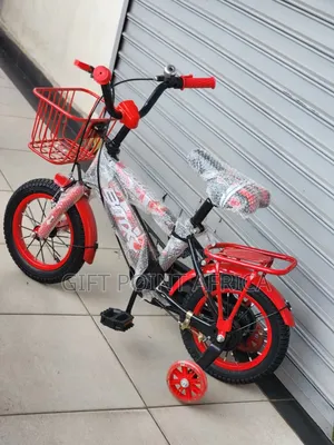 Bmx Bike Size 12 With Bell, Adjustable Seat And Training Wheels