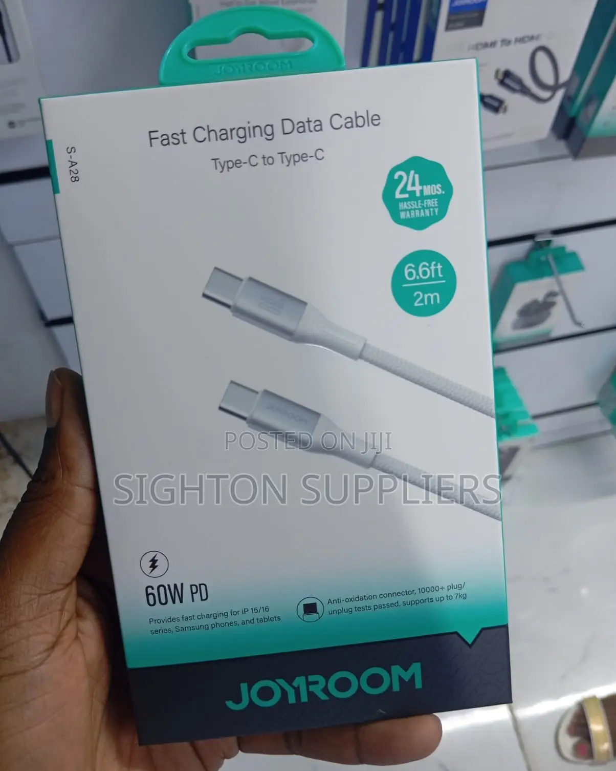 Joyroom M S-A28 1m 60w Fast Charging Cable Type-C to Type-C Data Cord