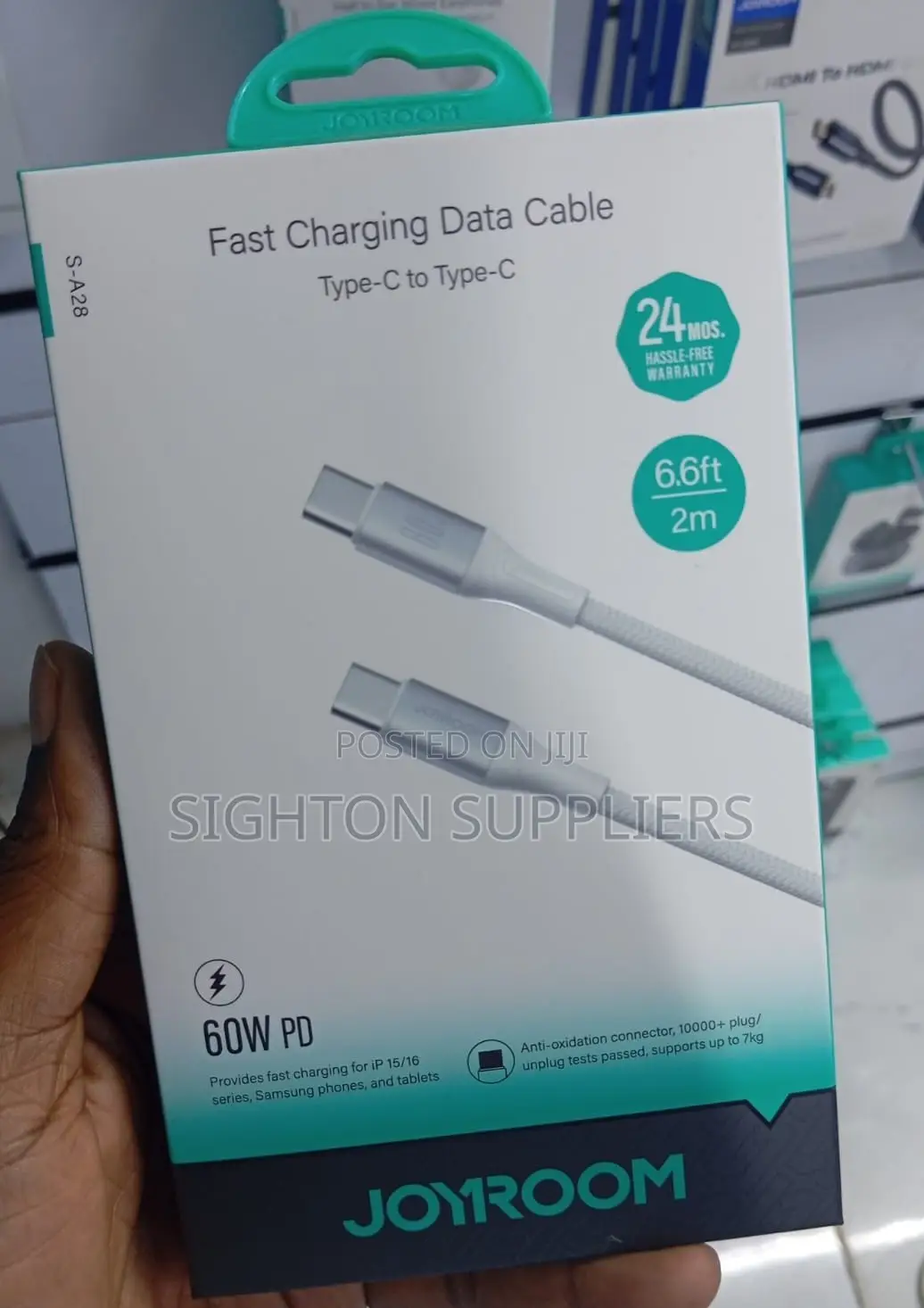 Joyroom M S-A28 1m 60w Fast Charging Cable Type-C to Type-C Data Cord