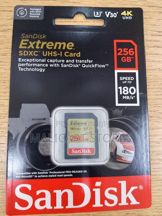 Sandisk 256gb Extreme Uhs-I SDXC Memory Card