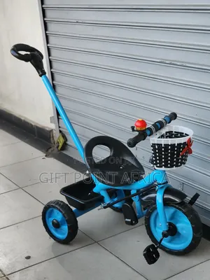 Tricycle With Push Handle,Foot Rest ,Bell And Basket