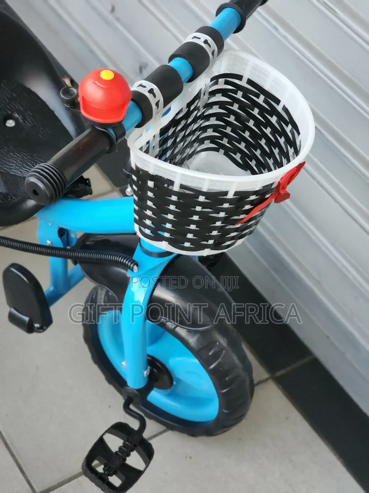 Tricycle With Push Handle,Foot Rest ,Bell And Basket