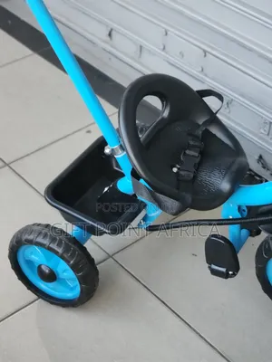 Tricycle With Push Handle,Foot Rest ,Bell And Basket