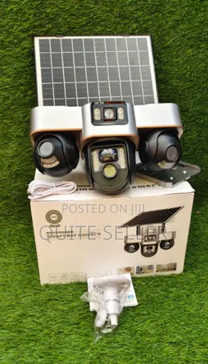V380 4g Triple Lens Floodlight Solar PTZ Camera Rotatable Camera