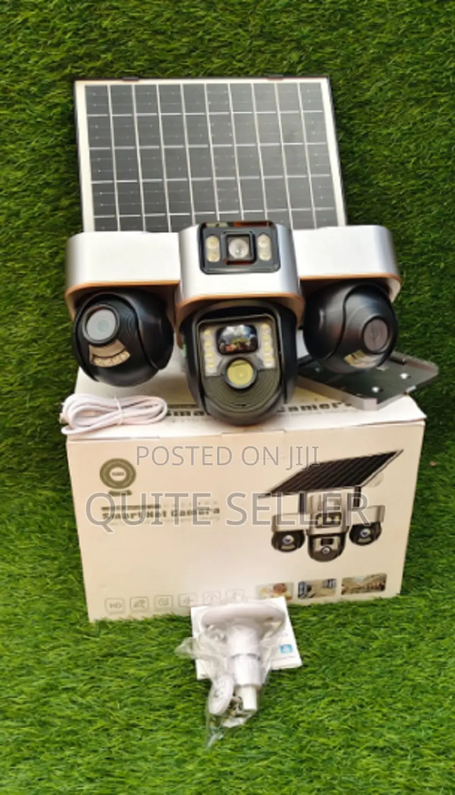 V380 4g Triple Lens Floodlight Solar PTZ Camera Rotatable Camera