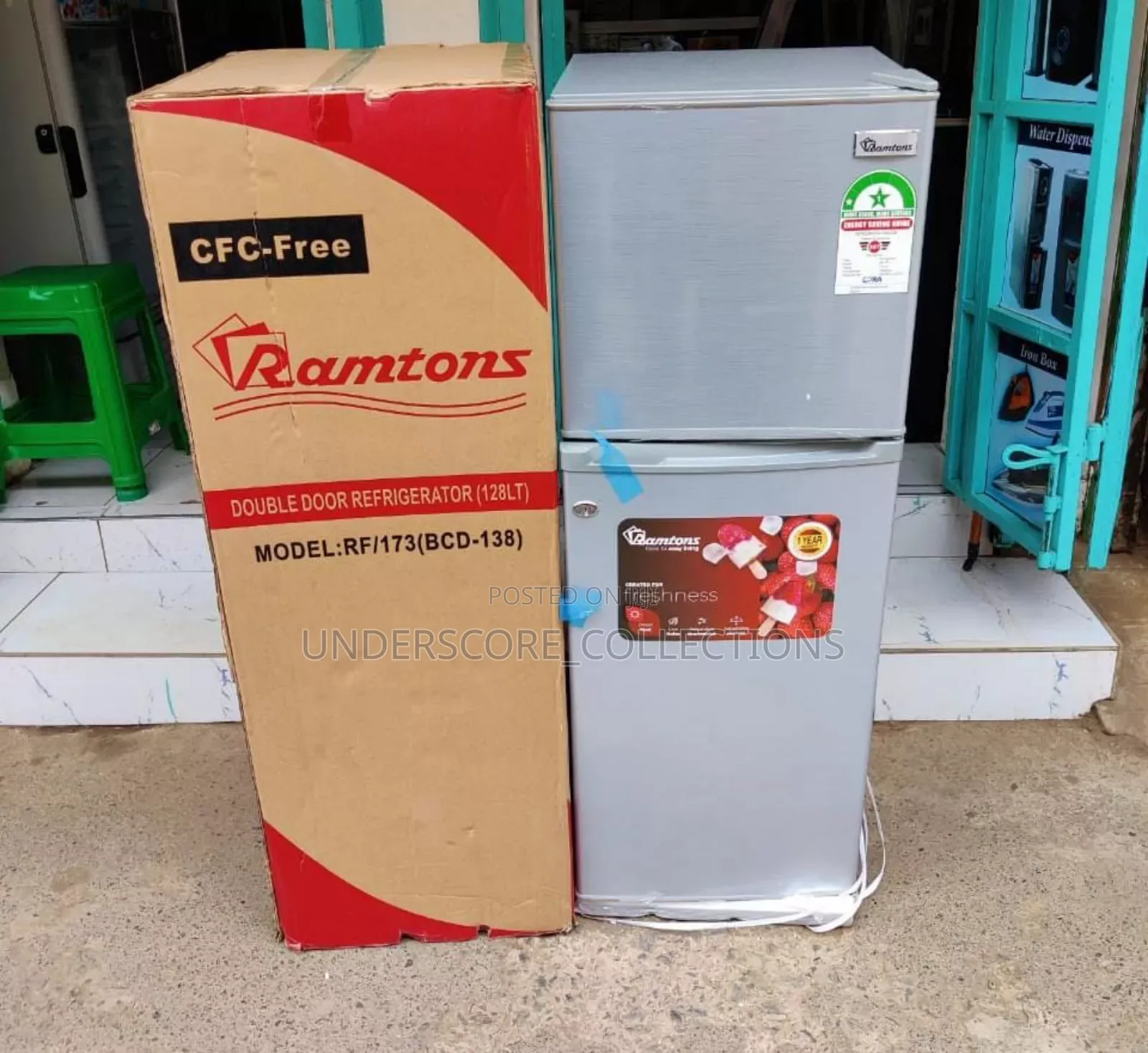 *Rf173 Ramtons Fridge Double Fridge 128litres