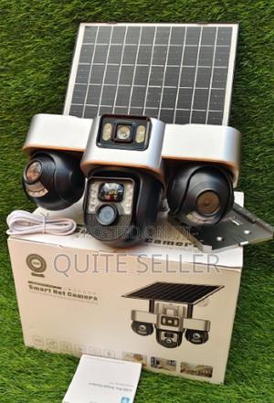 New Triple Lens 4g Solar PTZ Camera With Backup Battery for 24/7 Use - thumbnail 2