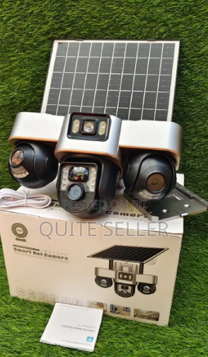 Outdoor Security Triple Lens 4g Solar PTZ Rotatable Security Camera