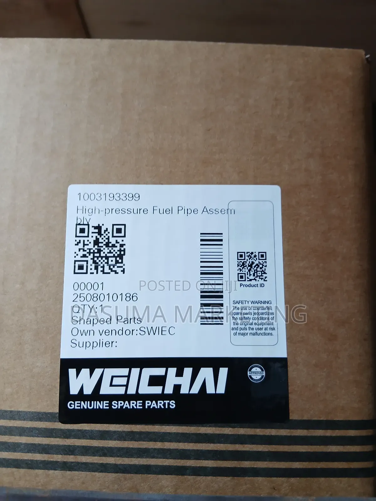 Weichai High-Pressure Fuel Pipe Assembly 