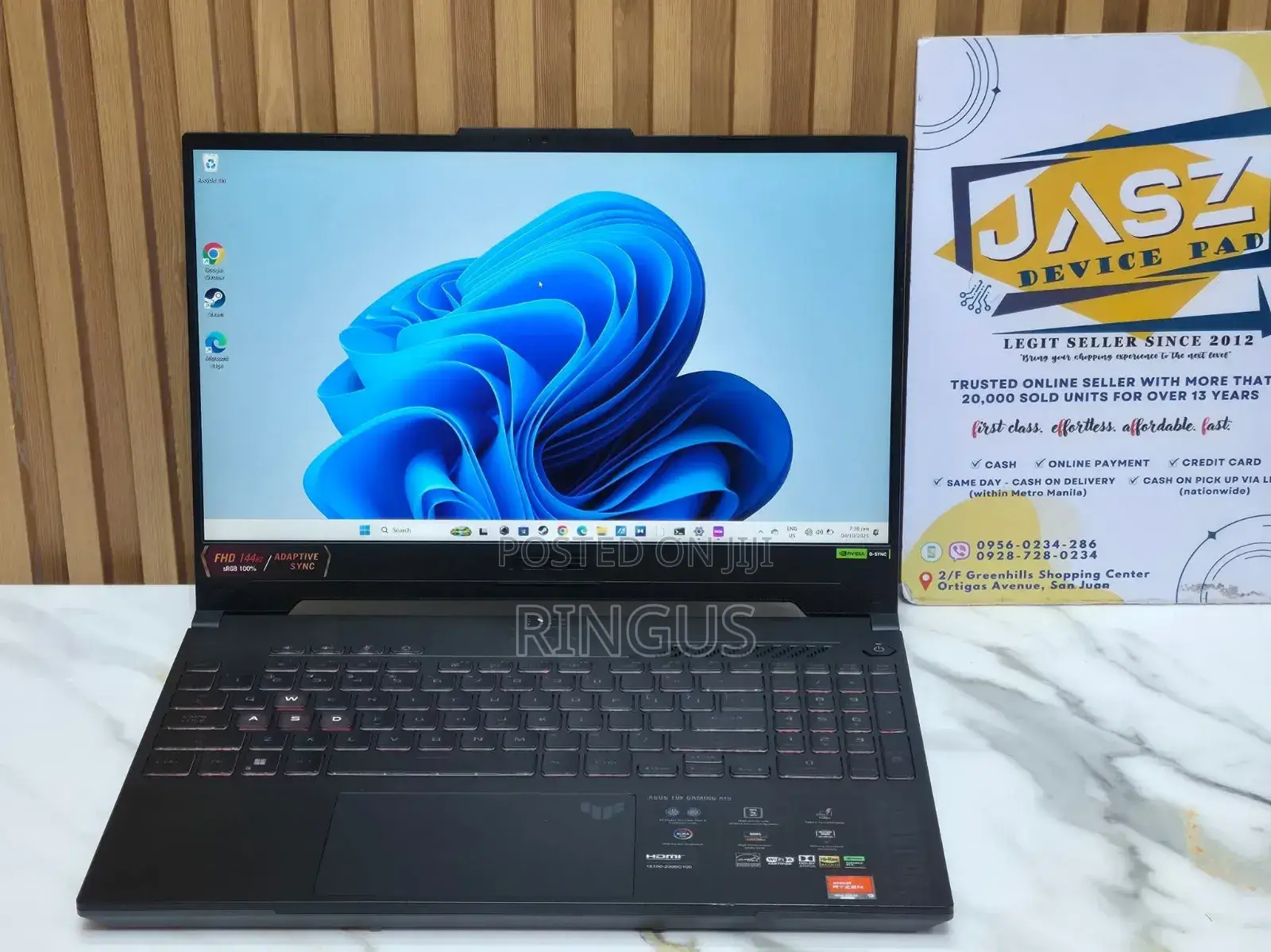 New Laptop Asus TUF Gaming A15 16GB AMD Ryzen 7 SSD 512GB