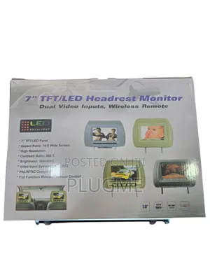7" Inches TFT/Led Car Headrest Monitor