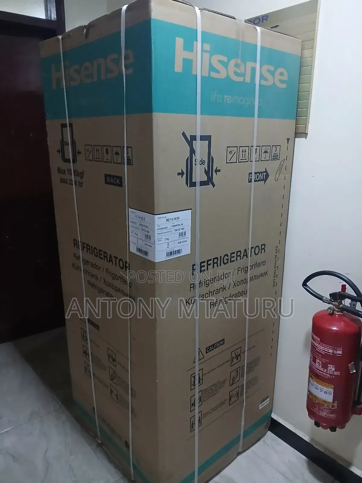 Hisense Fridge 424l Double Door Silver Ref418dr