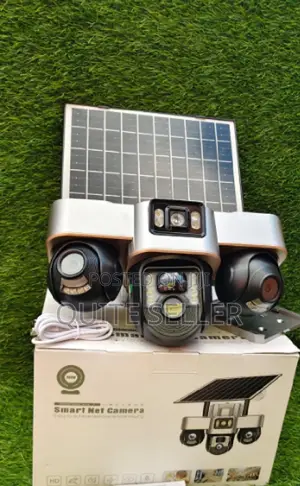 3 Lens Wireless Solar Panel Surveil Security PTZ Camera V380 Outdoor