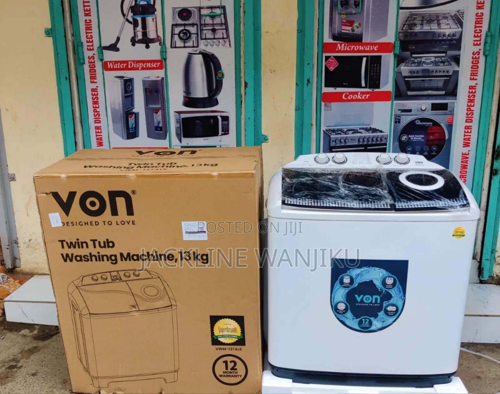 Von 13kg Twin Tub Washing Machine