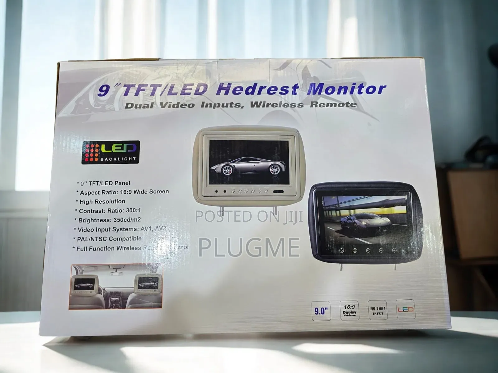 9" Inch TFT/Led Car Headrest Monitor