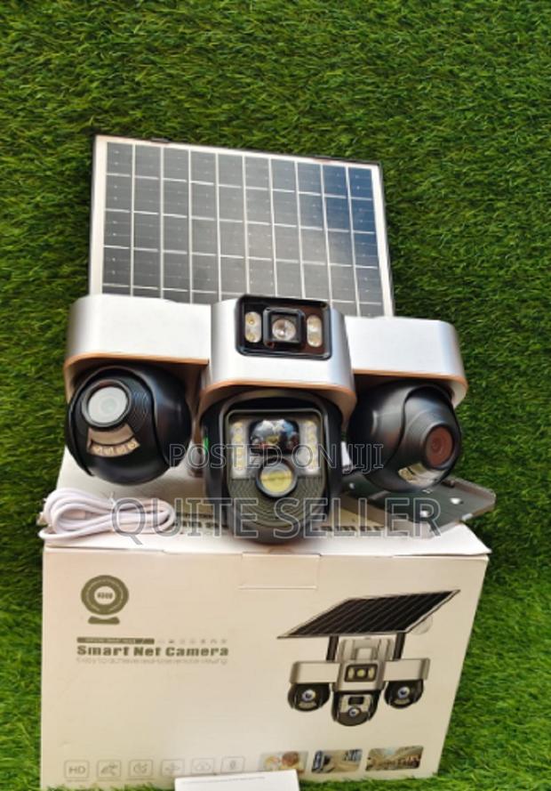 Triple Lens, Ultra-Clear Solar Light 6mp 3 Lens Wireless Solar Panel - main view