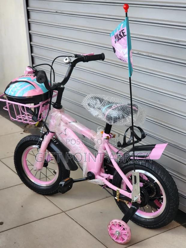 Bmx Pink Kids Bike Size 12 With Free Helmet,Bell, Training Wheels