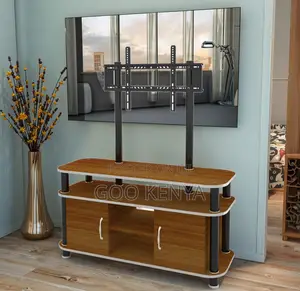 Home Tv Stand; Modern Wooden Floor Tv Unit and Mount for Living Room