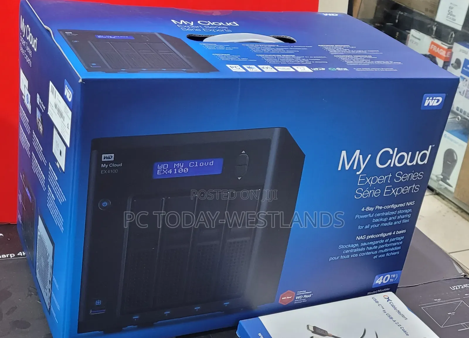 Wd My Cloud Expert Series 40tb Ex4100 4-Bay Nas Server (4 X 10tb)