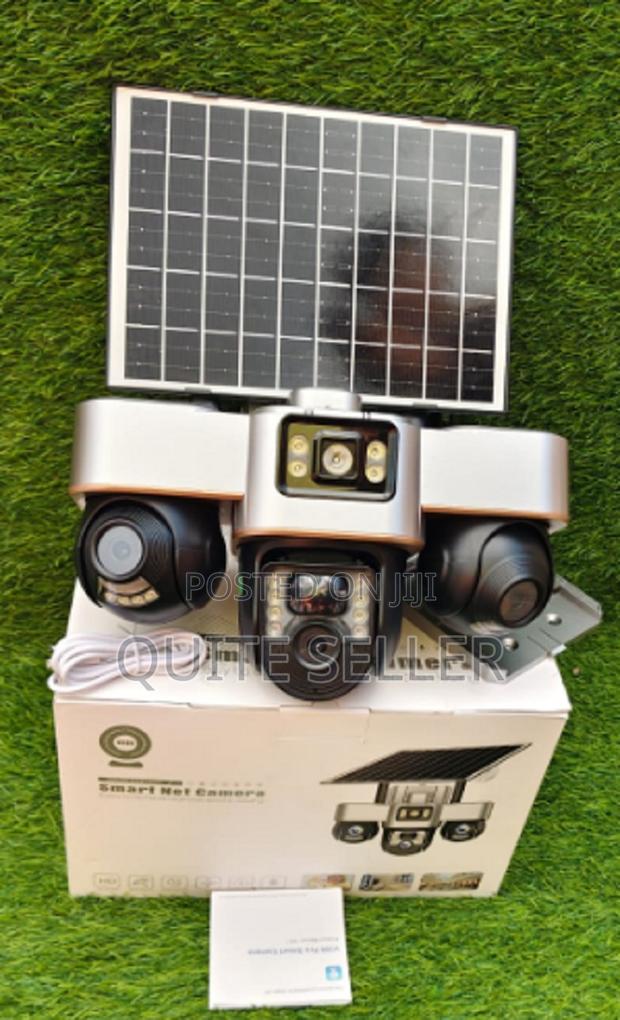 Triple Lens 4g Solar Camera PTZ Control With Full-Color Night Vision
