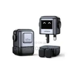 Ugreen Uno Robot 65w 3-Port Gan Fast Charger Uk Grey - Cd361