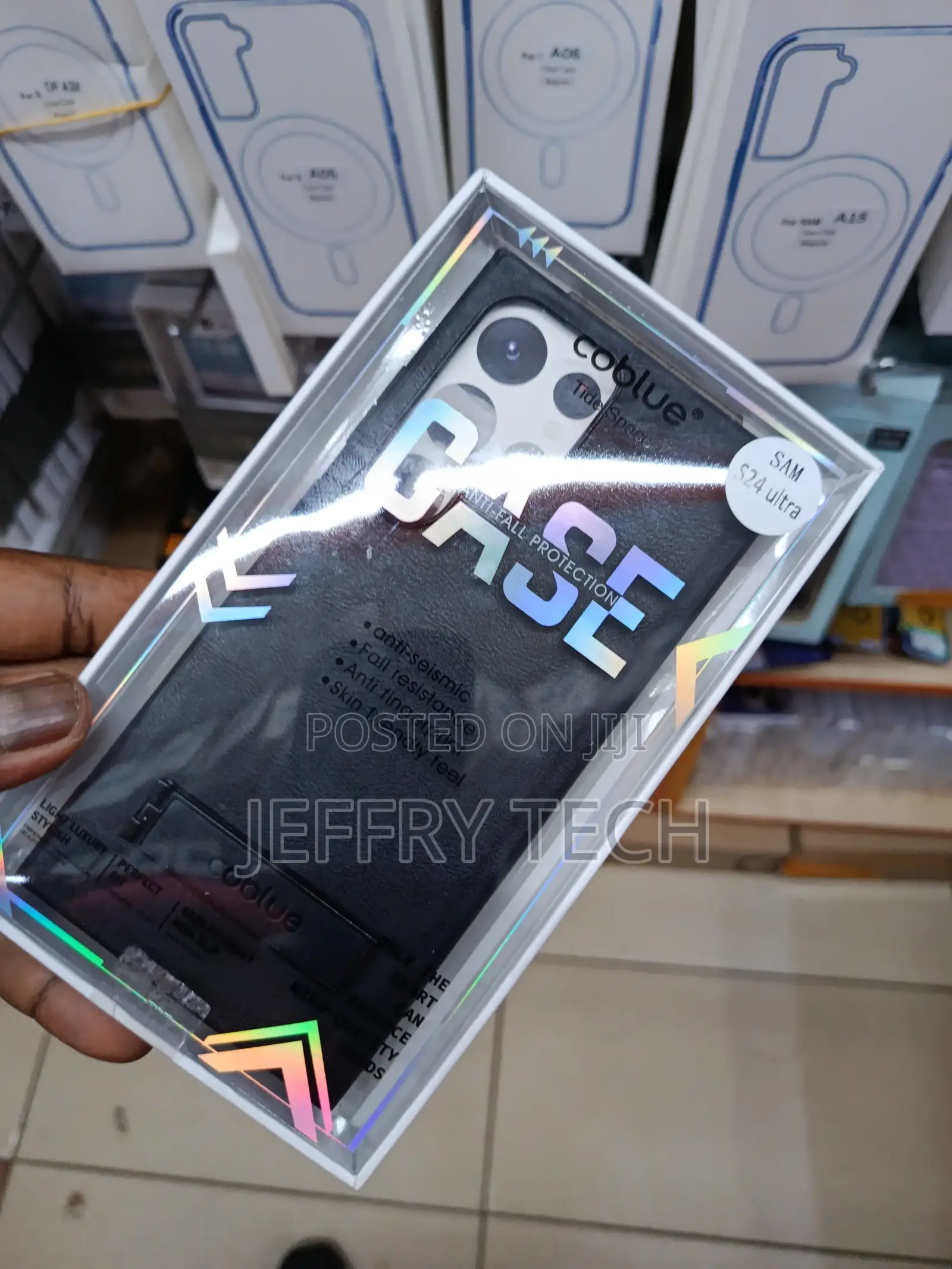 Andier Pu Leather Invisible Stand Cover for Samsung Galaxy S24 Ultra